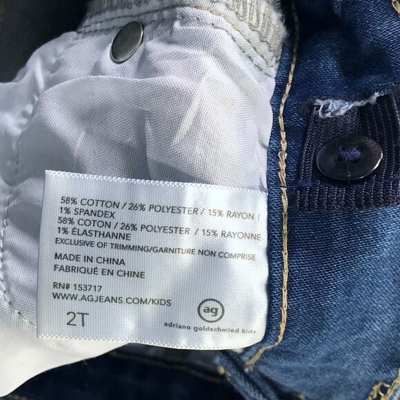 New AG Adriano Goldschmied Kids Size 2T Denim Cutoff Shorts Jeans Frayed Hem - Picture 5 of 8